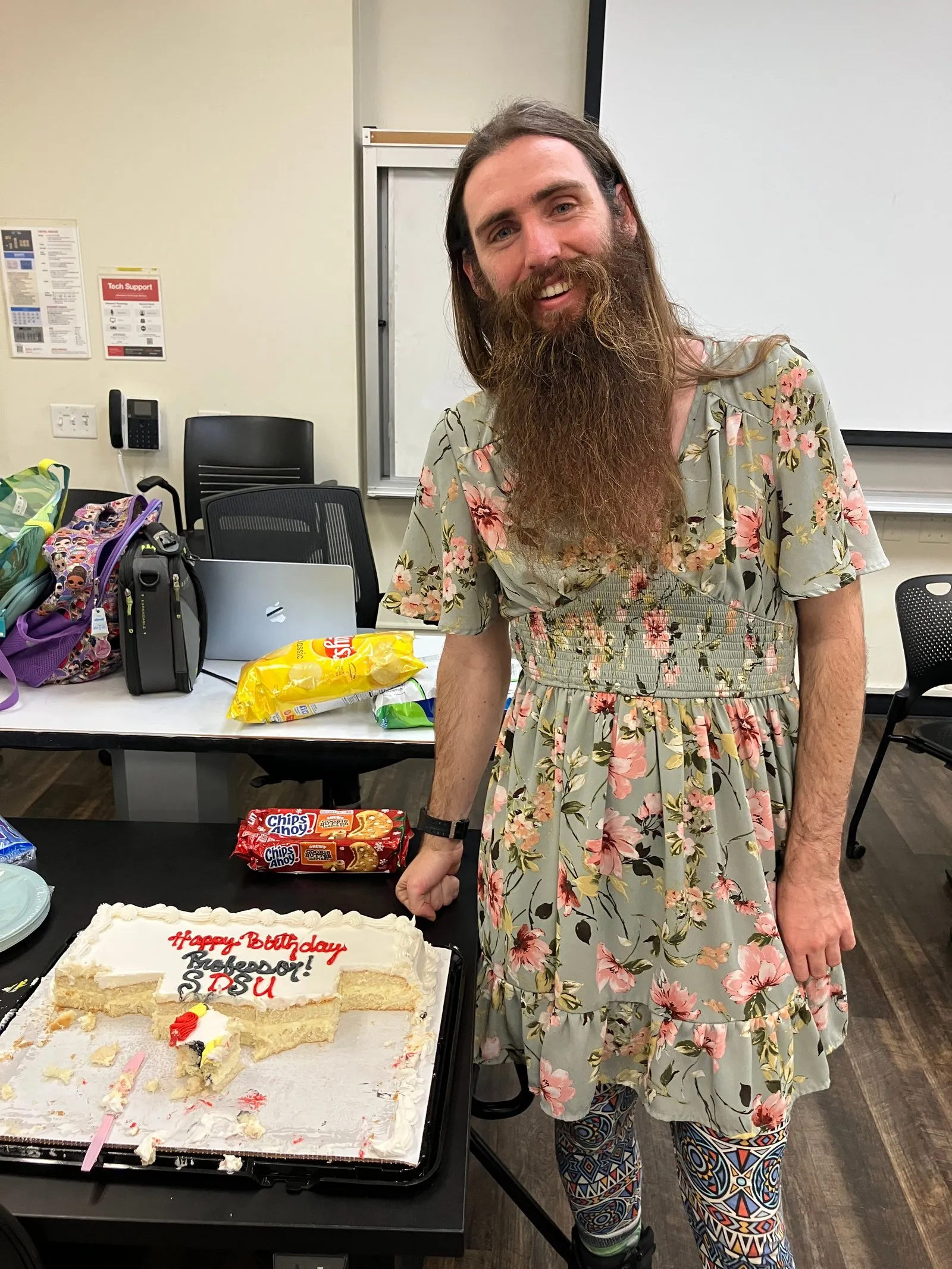 The birthday cake that kicked off a month of celebrations.