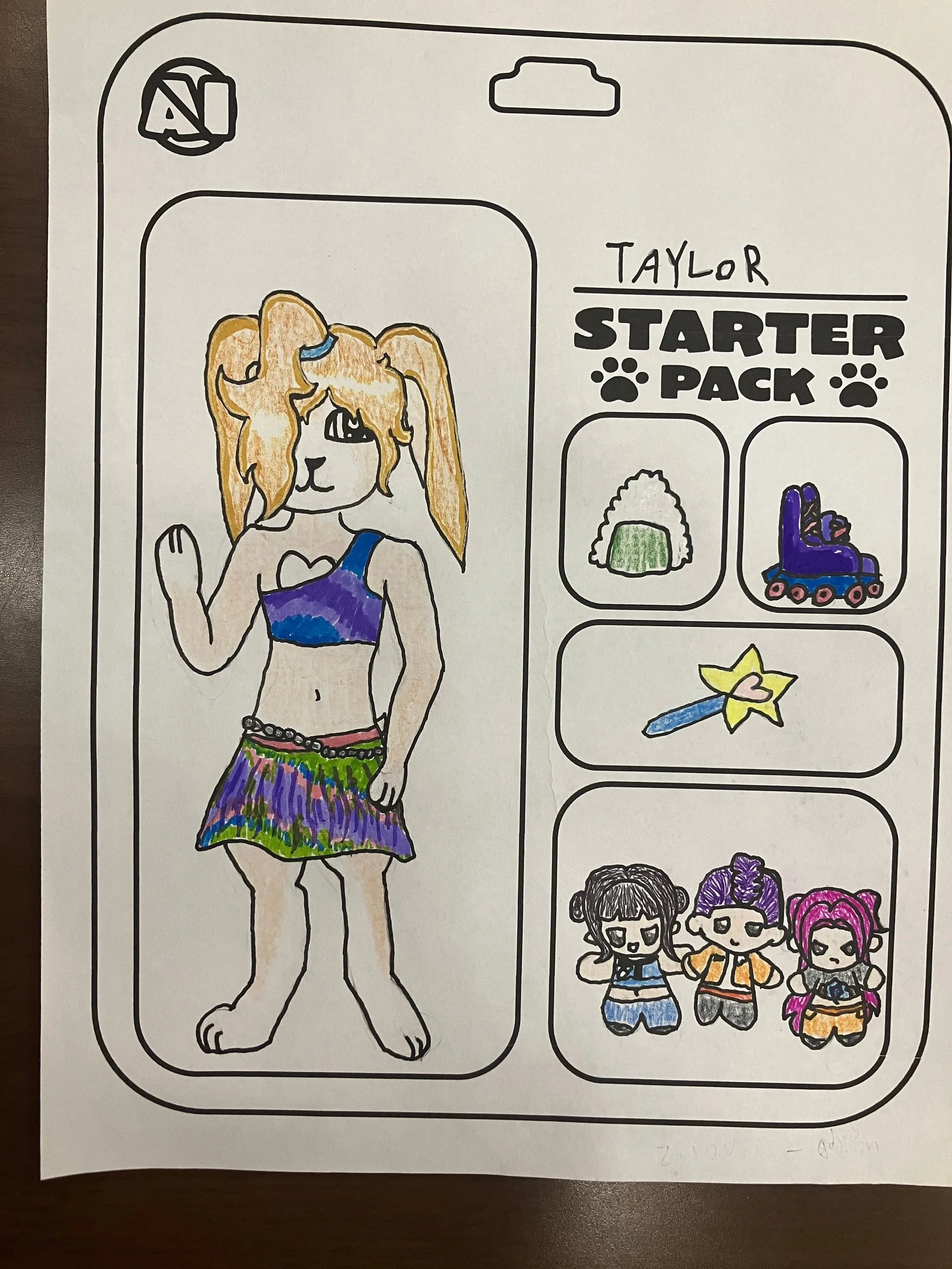 Character sheet for Taylor, a bunny OC.