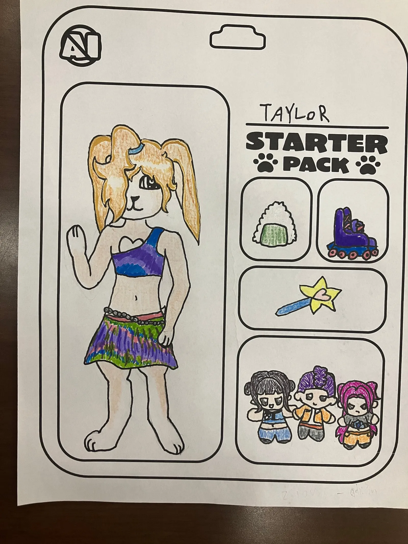 Character sheet for Taylor, a bunny OC.