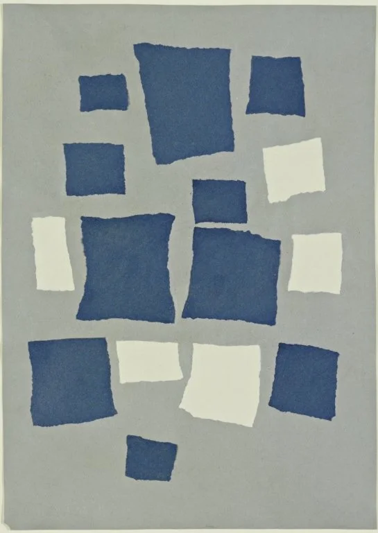 Jean (Hans) Arp. Untitled (Collage with Squares Arranged according to the Laws of Chance). 1916–17