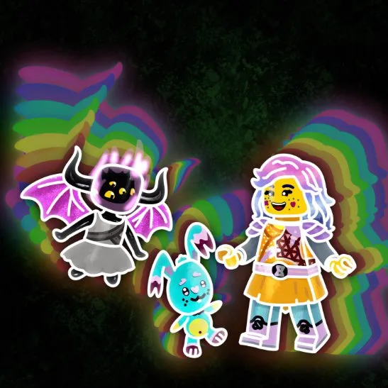 Finished Art With lines, coloring, and shading. Characters are from Lego DreamzzZ