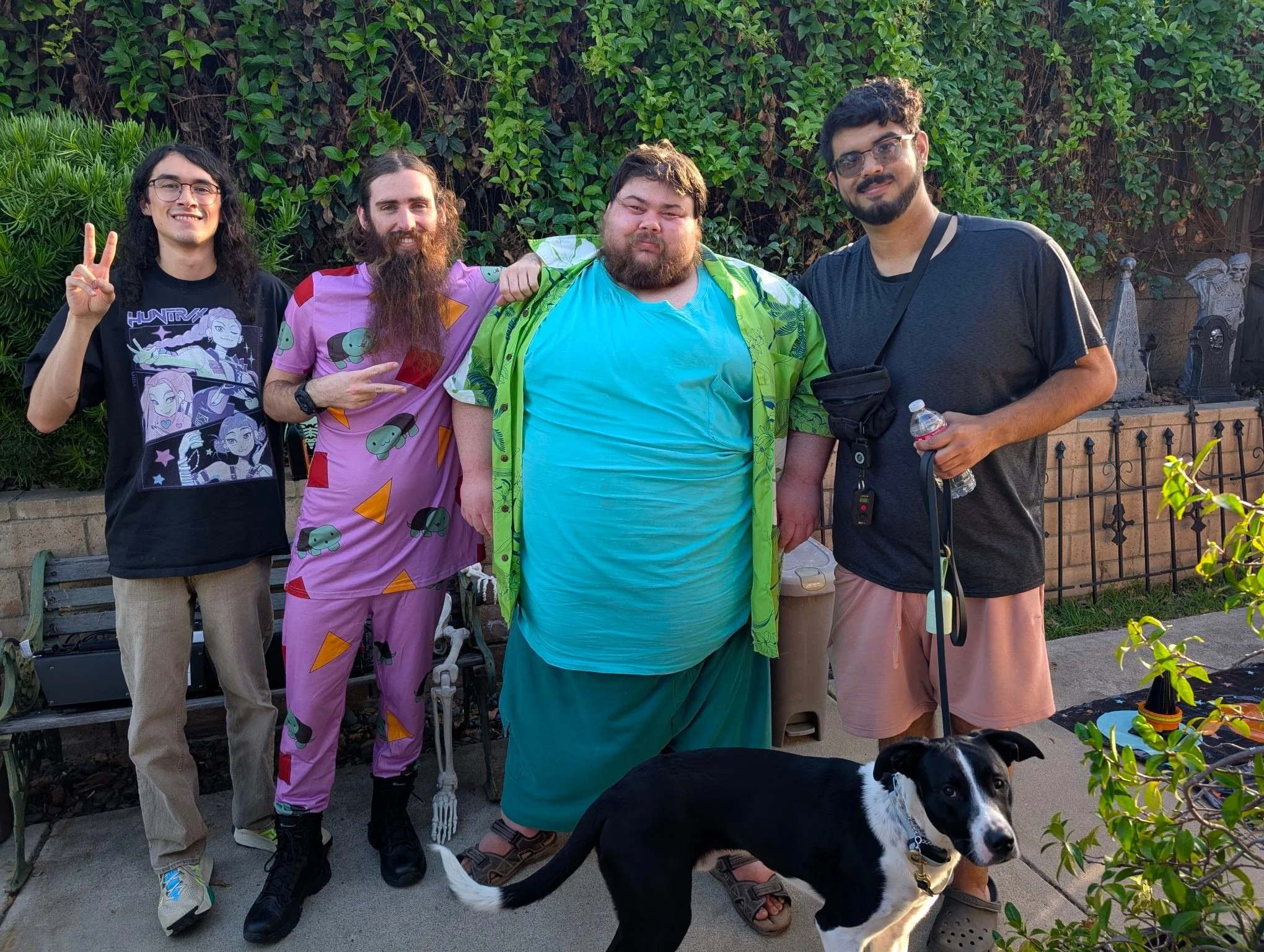 Mid-October neighborhood Halloween party.
