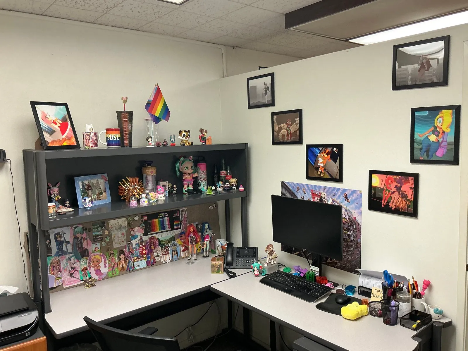 My decorated office with a little piece of home in it.