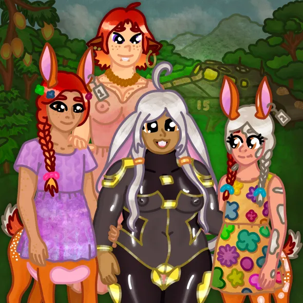 My drawing of a family photo, though as we found out from this RA outlook, the true family was the crew we recruited along the way, all helping us raise our two beautiful daughters.