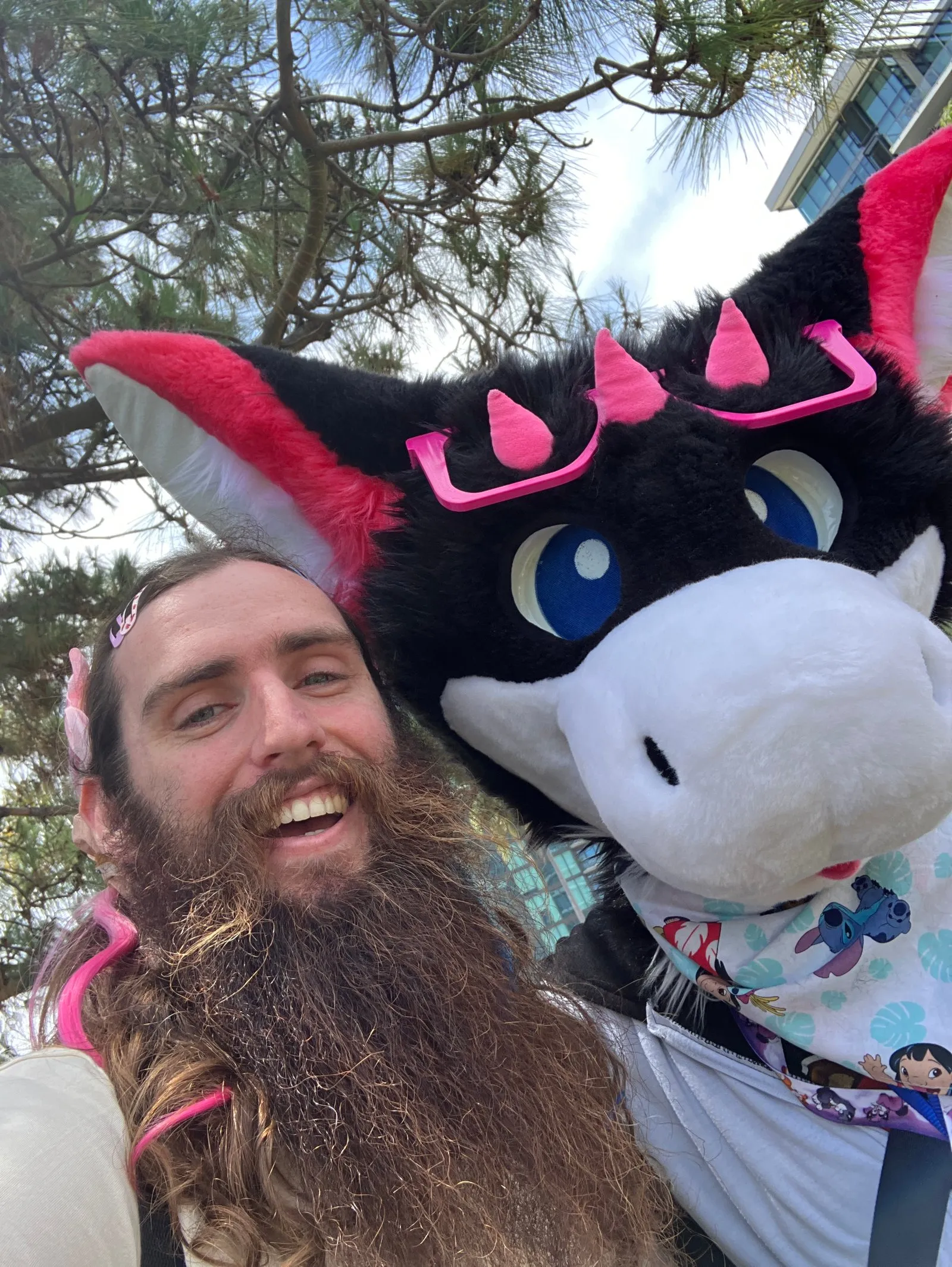 Selfie with a furry friend.