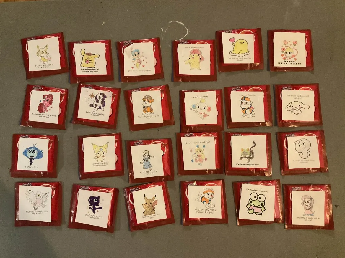 Fun Dip - Packets I made without names, just hand-colored cartoons with puns