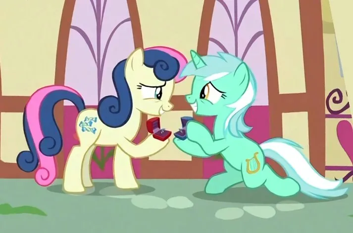 My Little Pony: Friendship Is Magic - Lyra and Bon Bon proposing to each other
